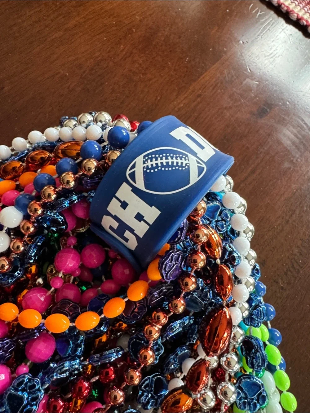 Beaded Necklaces football dog paw  Whistles costume dress up lots of colors